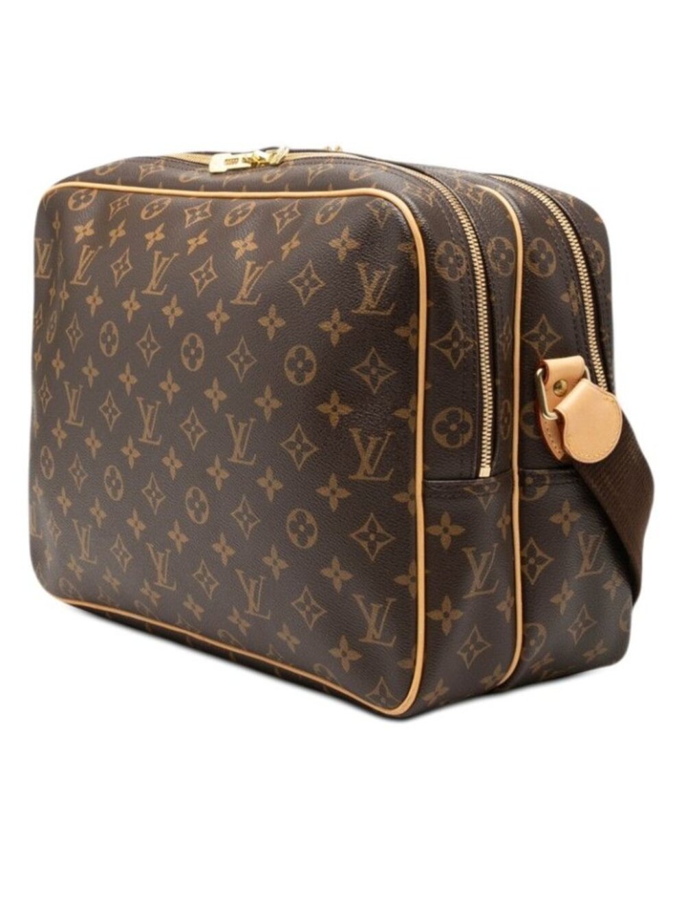 Louis Vuitton Monogram Reporter GM Crossbody Shoulder Bag Brown Leather - Picture 2 of 7
